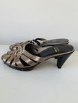 Stuart Weitzman Flex Blamic Heeled Metallic Mule Size 8.5