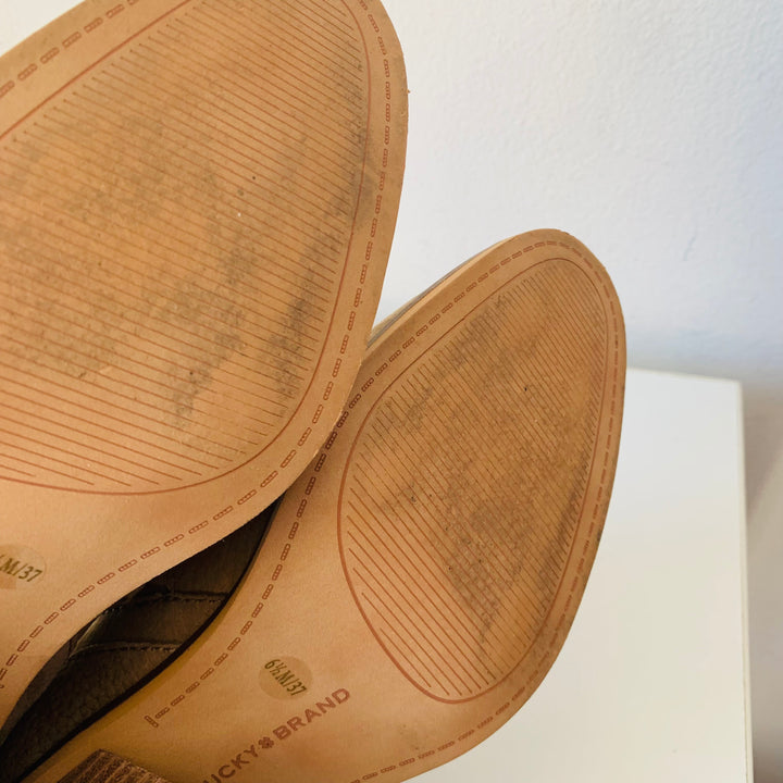 Lucky Brand Tan Suede Booties Size 6.5