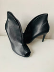 Christian Siriano Izzy Stiletto Peep Toe Ankle Boot Heels in Black Size 11