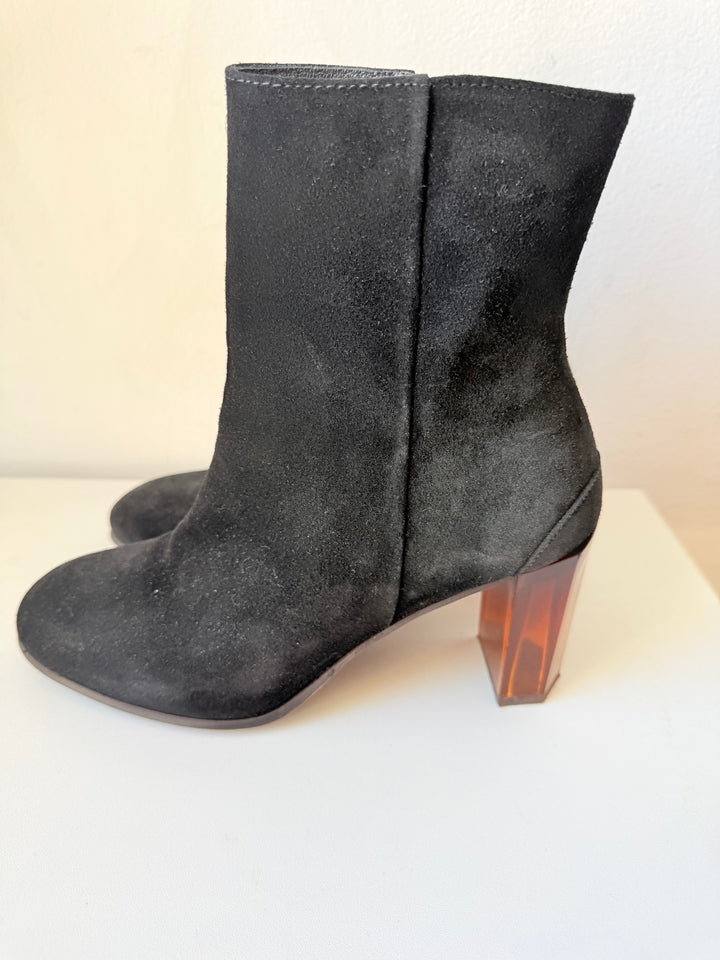 AllSaints Roka Black Suede Ankle Boots Size 40 (US 10)