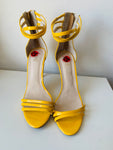 RAYE Yellow Patent Strappy Sandal Pump Size 10