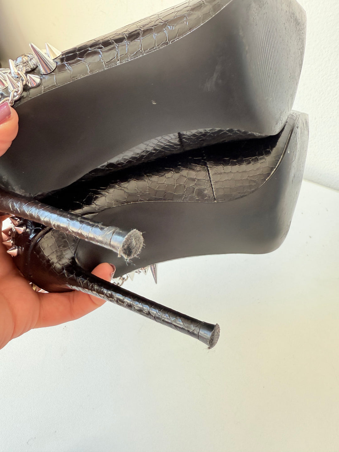 Steve Madden Veronicka Black Rhinestone Studded Pumps Size 8