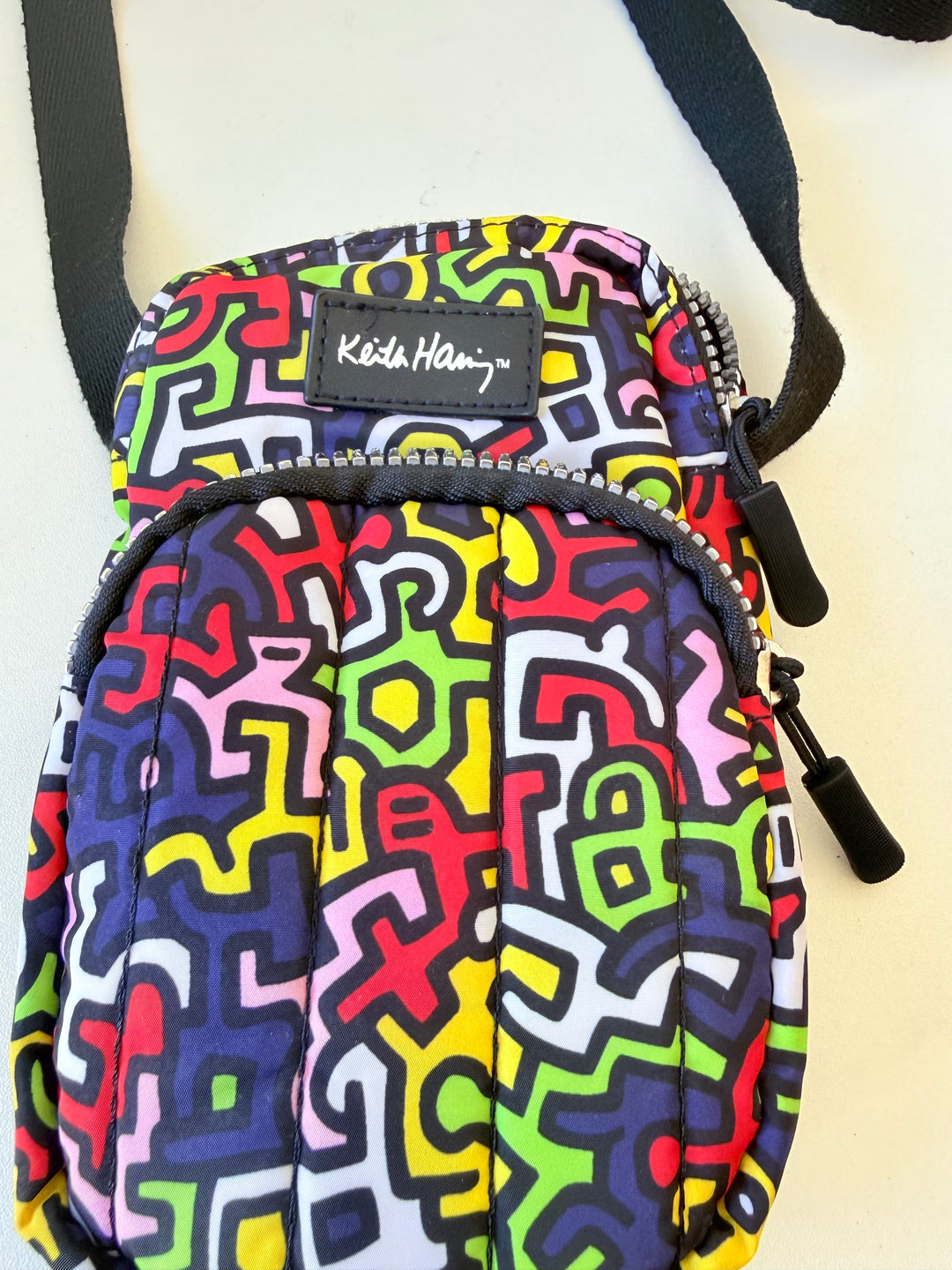 Keith Haring /Primark Multicolor Pop Art Print Crossbody/Phone Holder