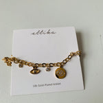 Ettika Third Eye Crystal Charm Anklet Bracelet NWT