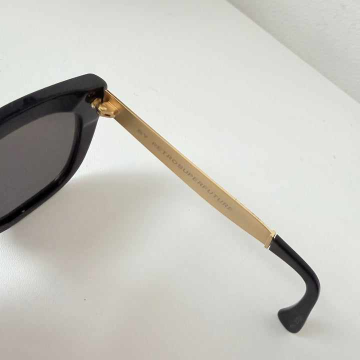 Retro Superfuture Ciccio Francis Black Sunglasses