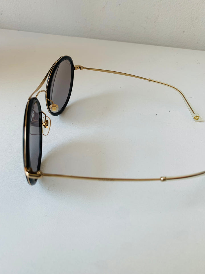 Gucci Gold & Black Sunglasses