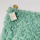 Mint Curly Wool Pouch Clutch