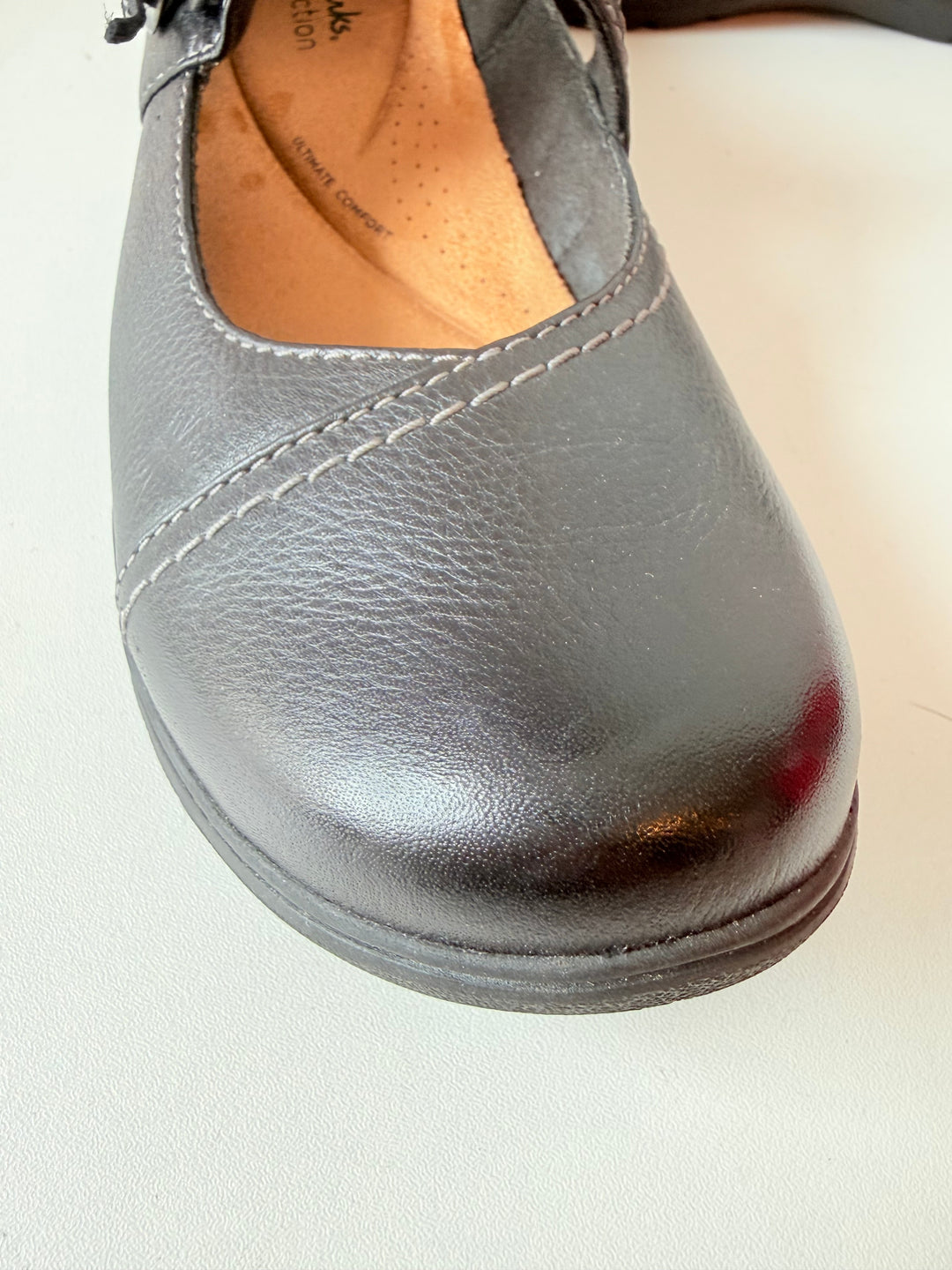 Clark’s Carleigh Mary Jane’s In Black Leather Size 10