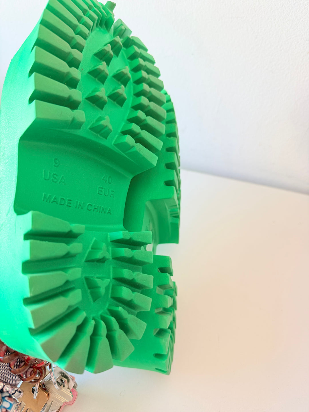 Jeffrey Campbell Green Platform Mules Size 9
