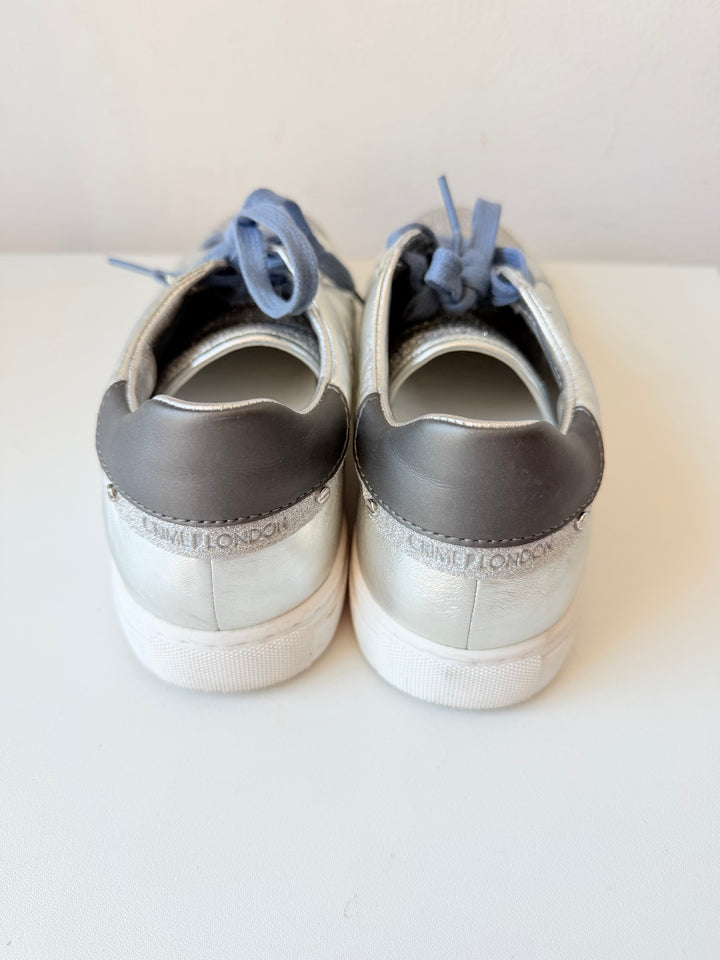 Crime London Silver Mettalic Sneakers Size 38