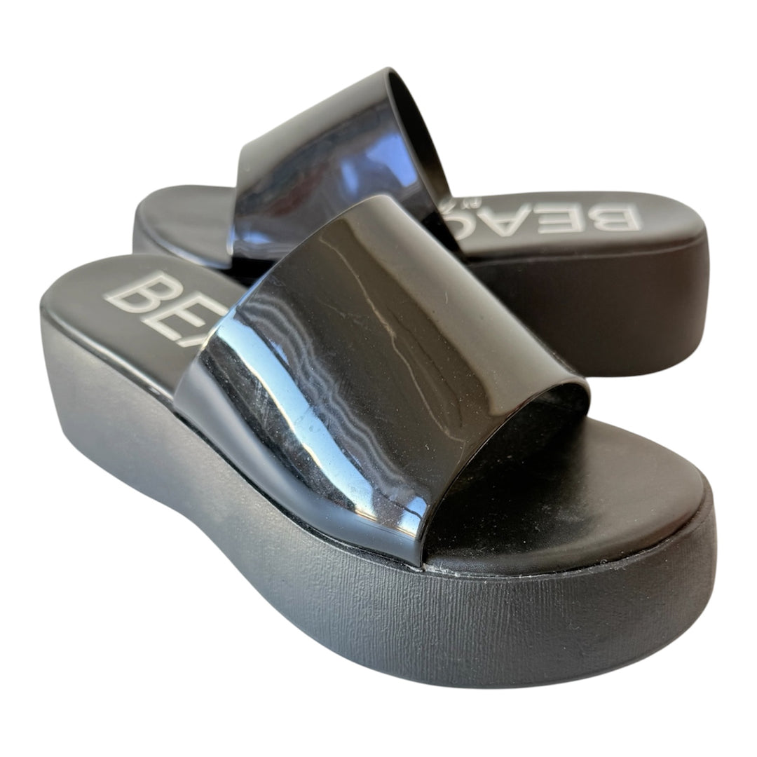 Beach By Matisse Black Platform Slides Size 6 Women’s
