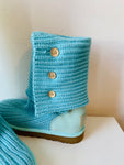 UGG Classic Cardy Aqua Women’s Knit Boot Size 7 New