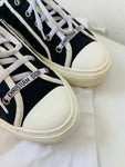 Christian Dior Walk’n Dior Lace Macrame Black Embroidered Sneakers Size 39