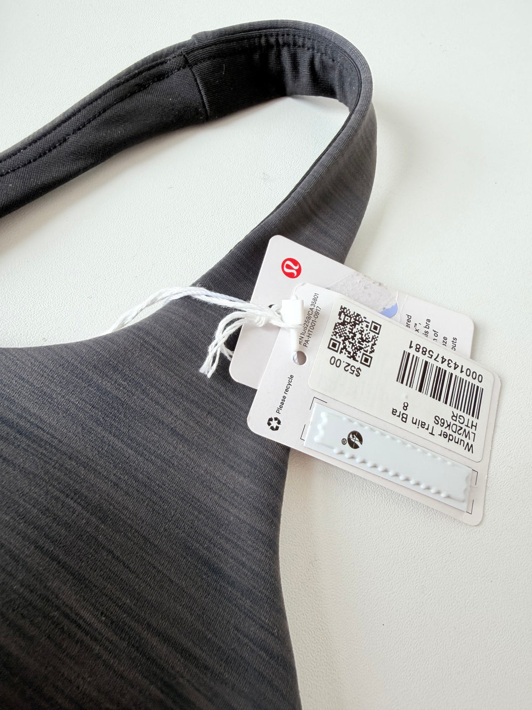 Lulu Lemon Wondertrain Bra In Grey Size 8 NWT