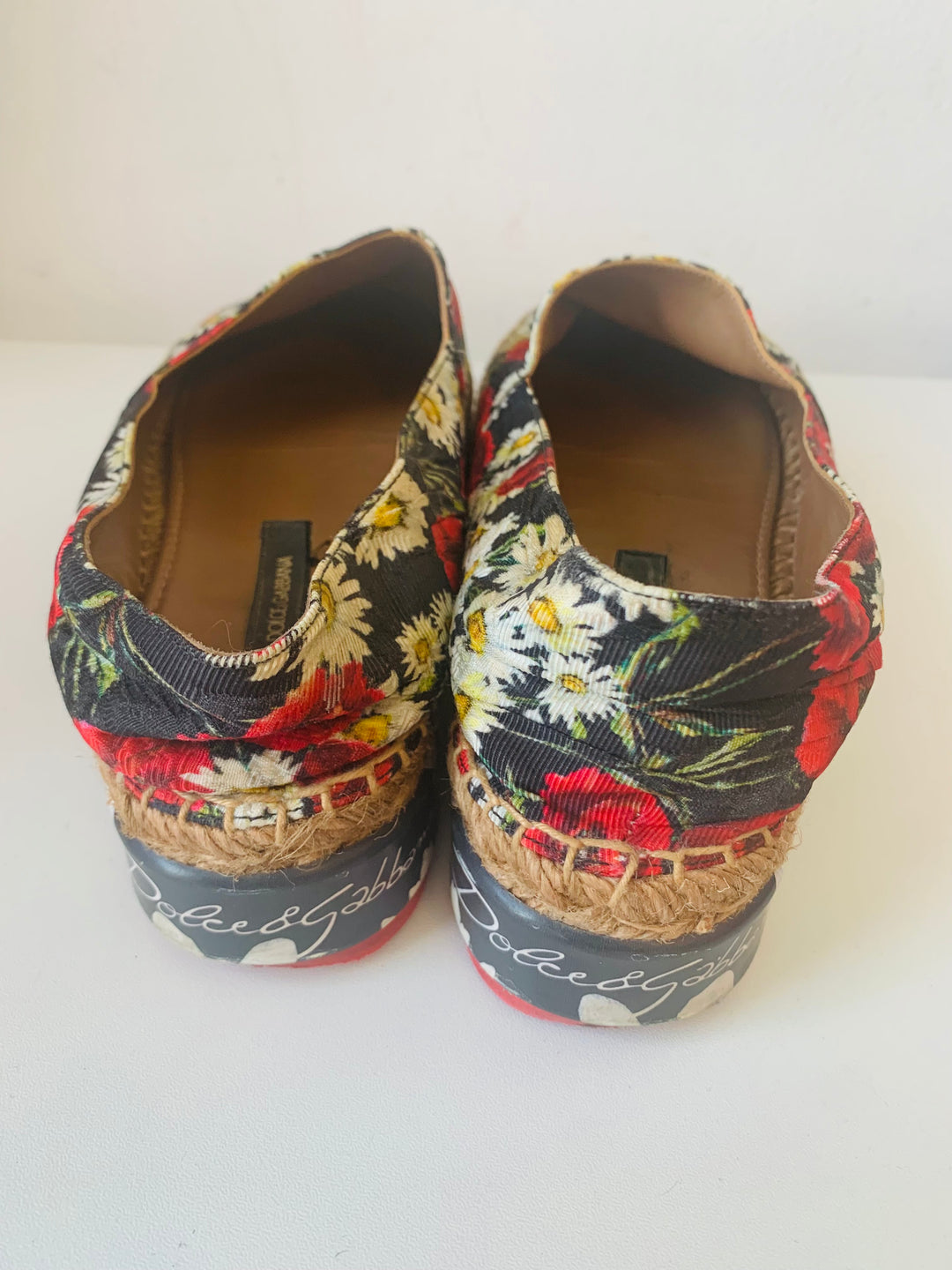 Dolce & Gabbana Floral Platform Espadrille Size 35