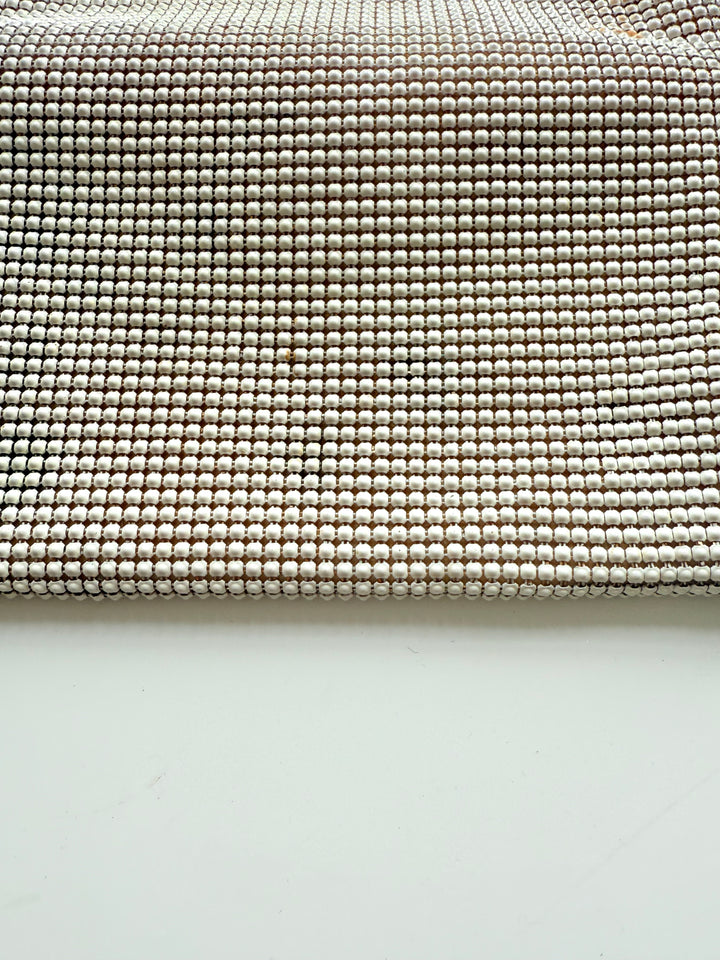 Vintage White Mesh Gold Frame Ladies Evening Bag