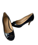 Cole Haan Nike Air Navy Blue Patent Peep Toe Heels Size 7.5 Women’s