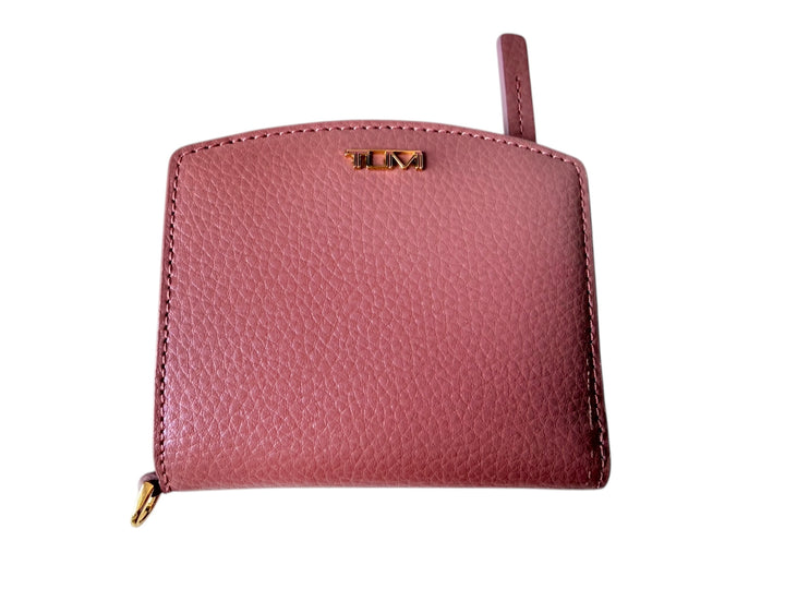 Tumi Belden Bifold Pebble Pink Leather Wallet New No Tag