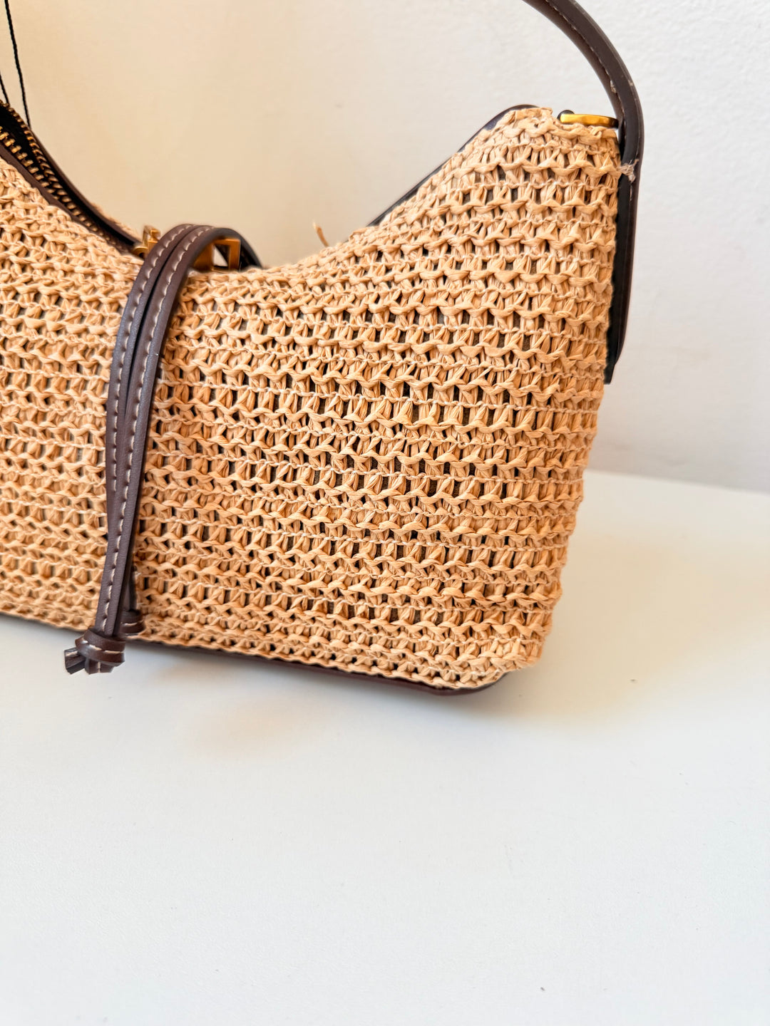 Zara Woven Mini Bucket NWT Handbag