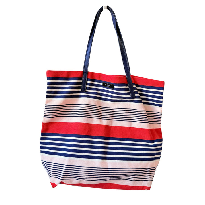 Kate Spade Striped Canvas Tote Bon Shopper