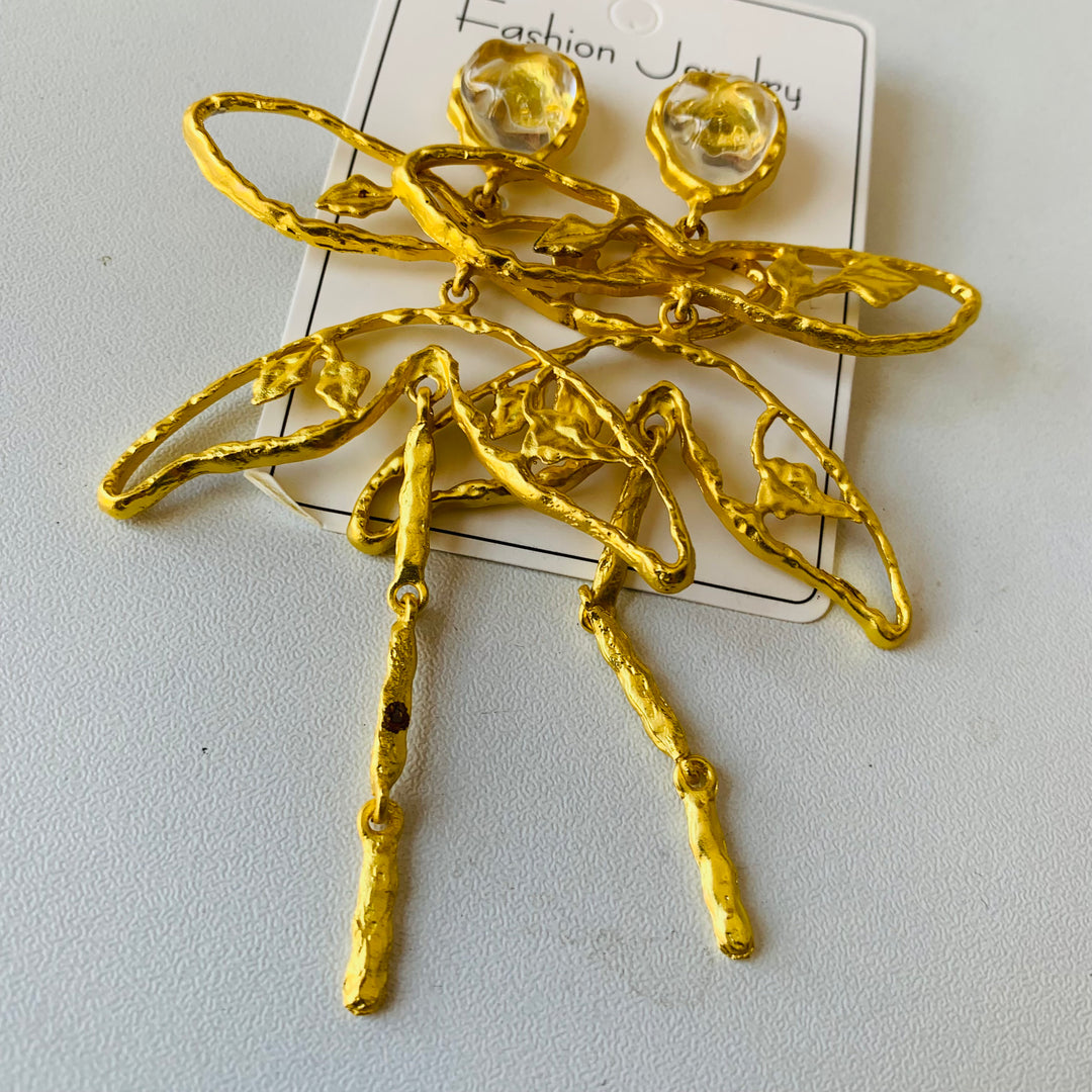 Freya Dragonfly Statement Earrings