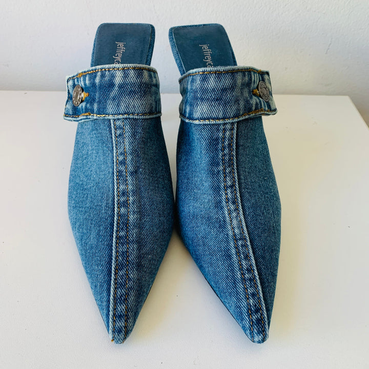 Jeffrey Campbell Jean Heeled Mules Size 10 (Fit like a 9-91/2) New