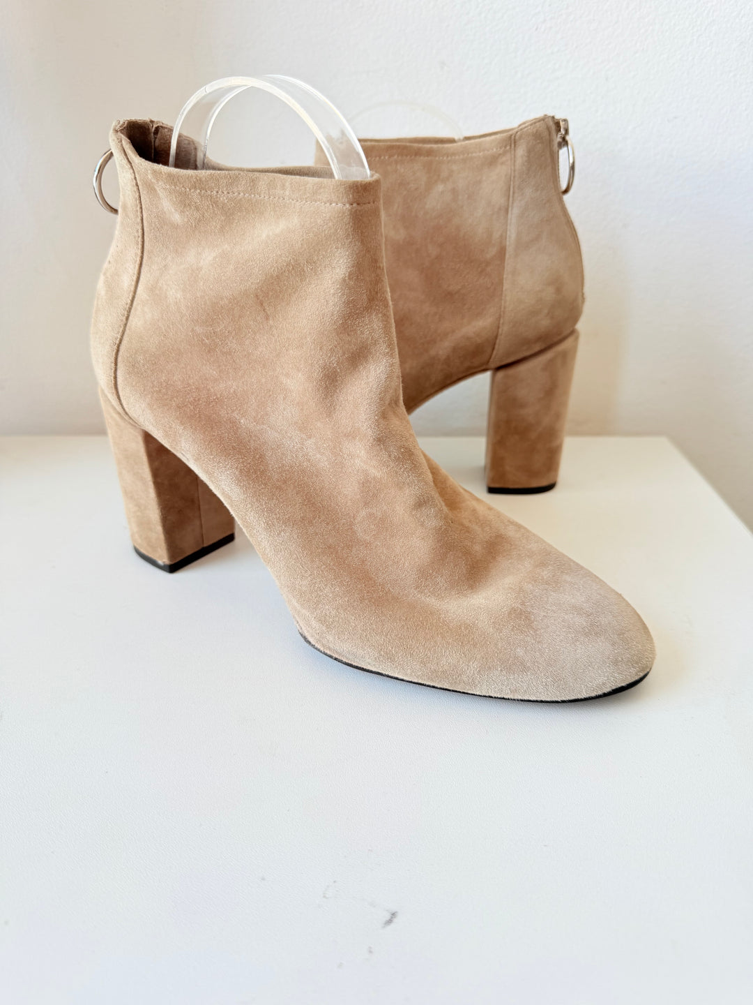 Via Spiga Nadia Suede Tan/Taupe Ankle Booties Size 9 Medium