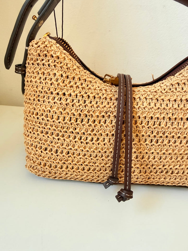 Zara Woven Mini Bucket NWT Handbag