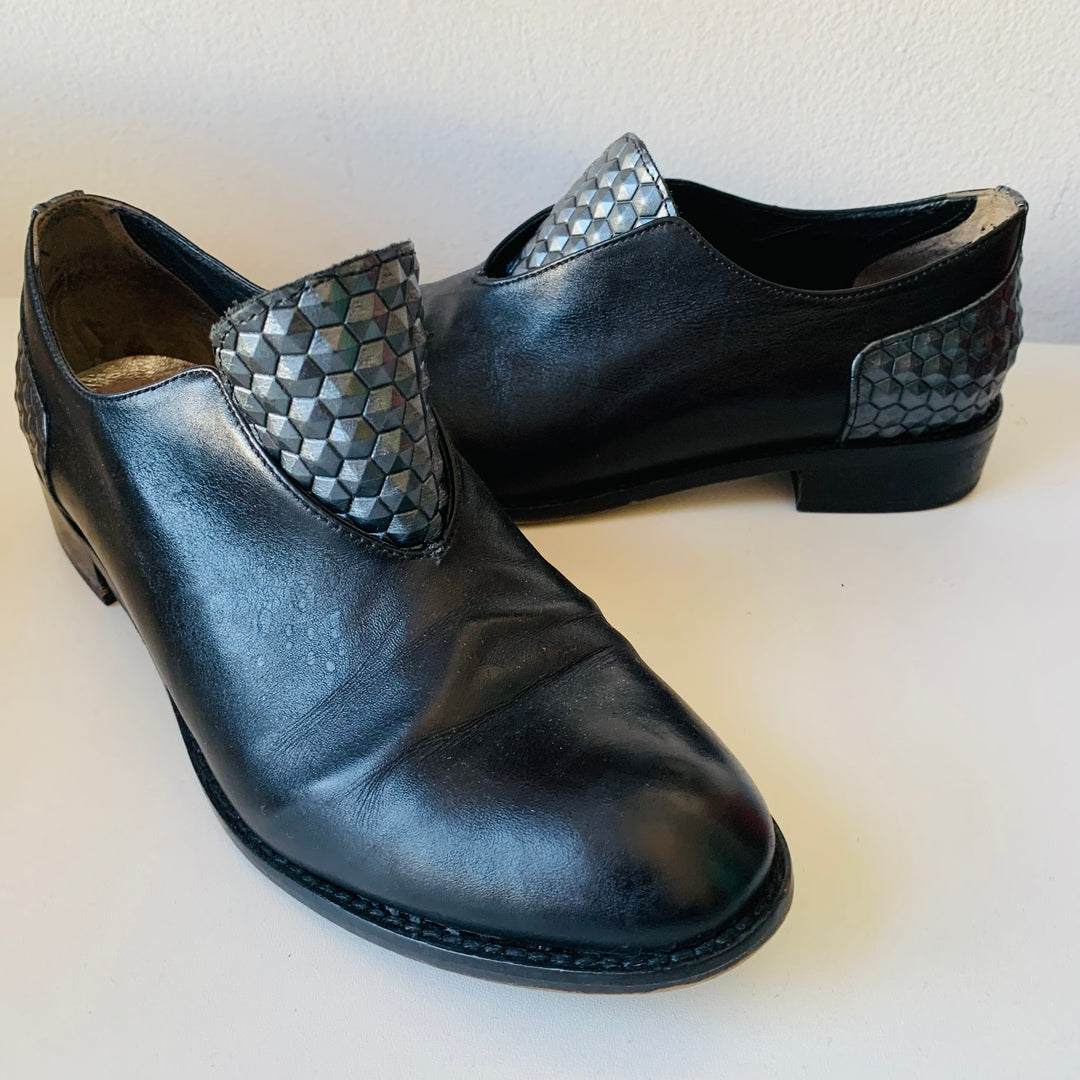 Daniella Lehavi Slip On Black And Grey Loafers Size 38