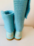 UGG Classic Cardy Aqua Women’s Knit Boot Size 7 New