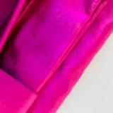 Prada Raso Dalia Deep Hot Pink/Purple Satin Bow Clutch