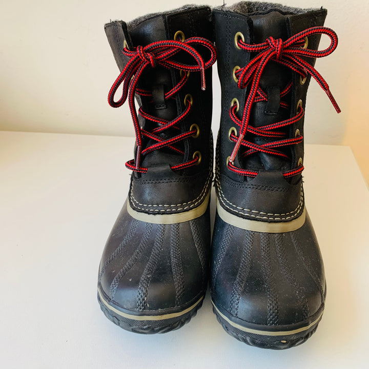 Sorel Women’s Slimpack II Lace Boots in Black Kettle Size 8.5