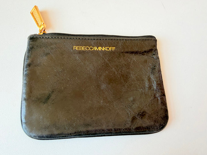 Rebecca Minkoff Drinks On Me Mini Black Leather Zip Pouch