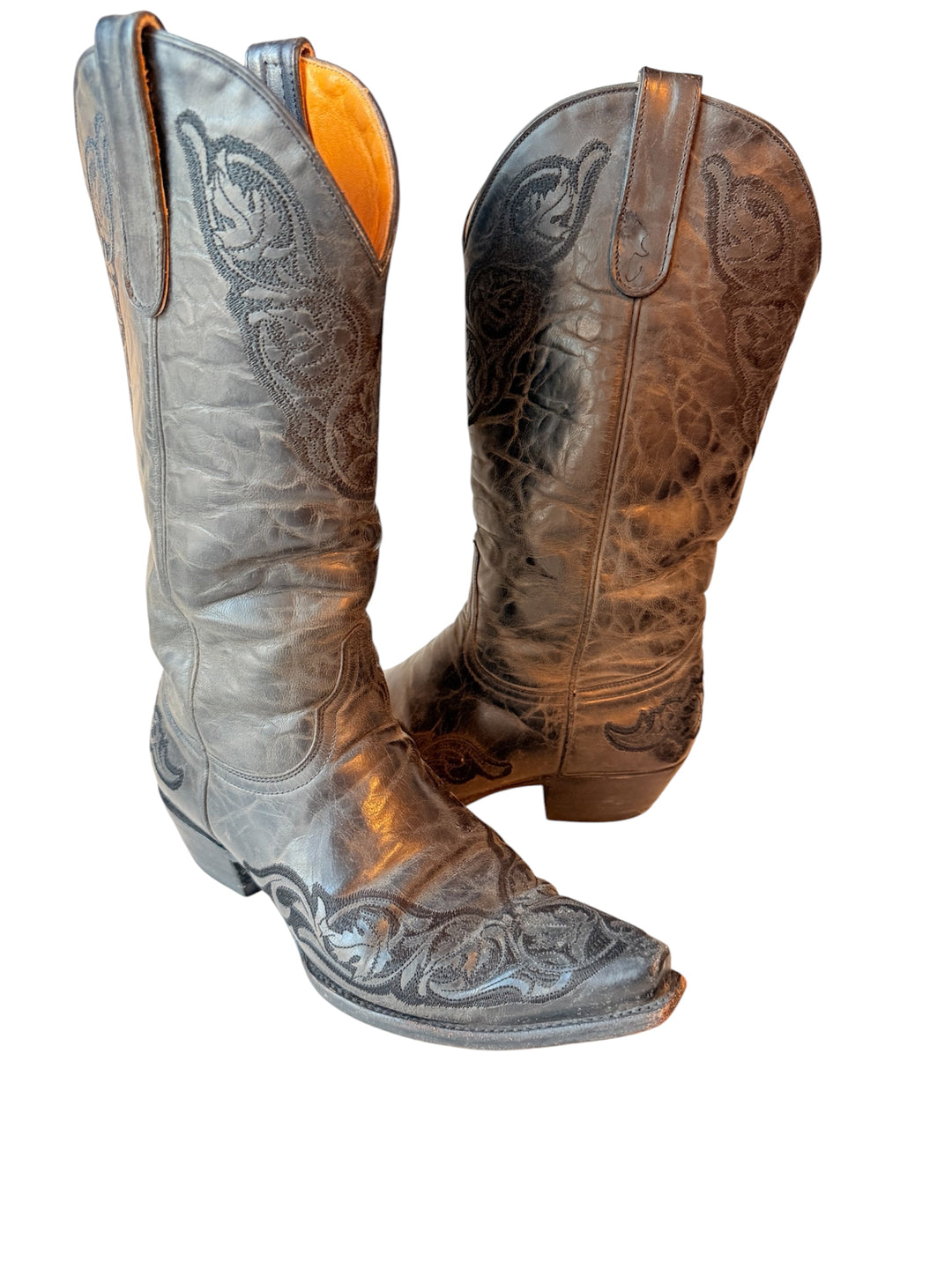Old Gringo Black Western Distressed Leather Cowgirl Boots Size 9