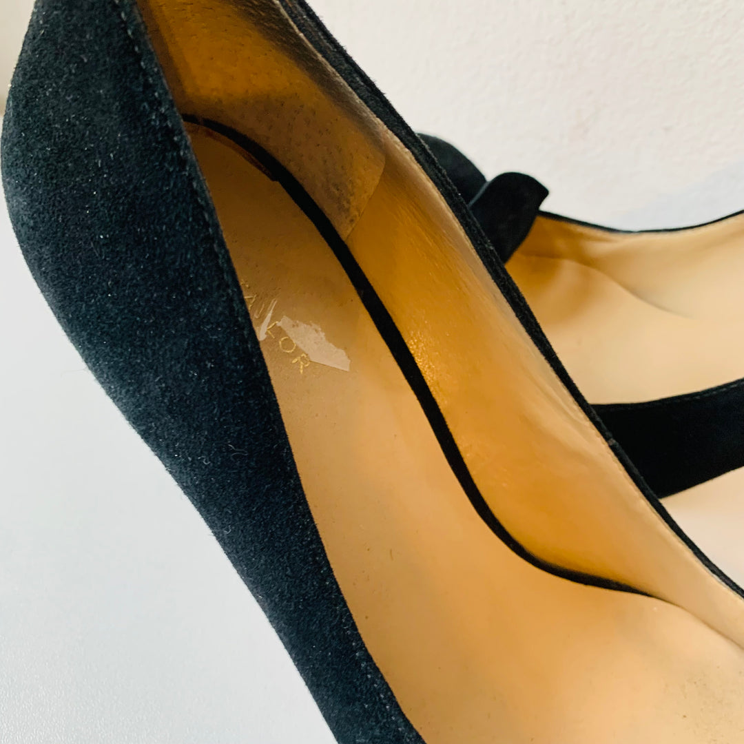 Ann Taylor Black Suede Pumps Size 8.5