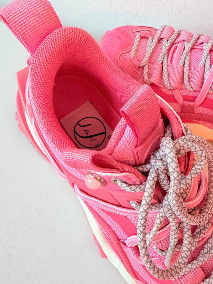 Javi Dominance Sneakers Pink/White Chunky Midsole Women’s Size 6.5