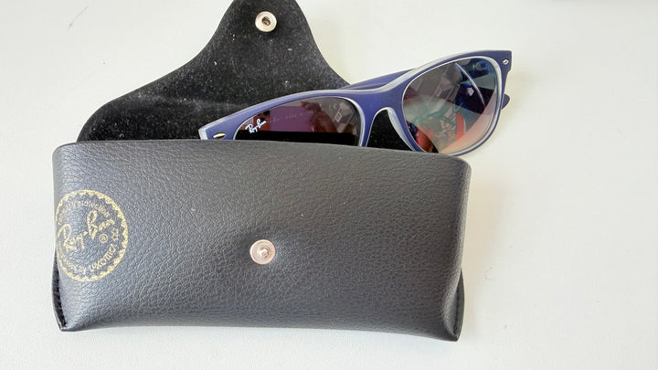 Ray Ban New Wayfarer Rb 2132 55018 Blue Sunglasses New