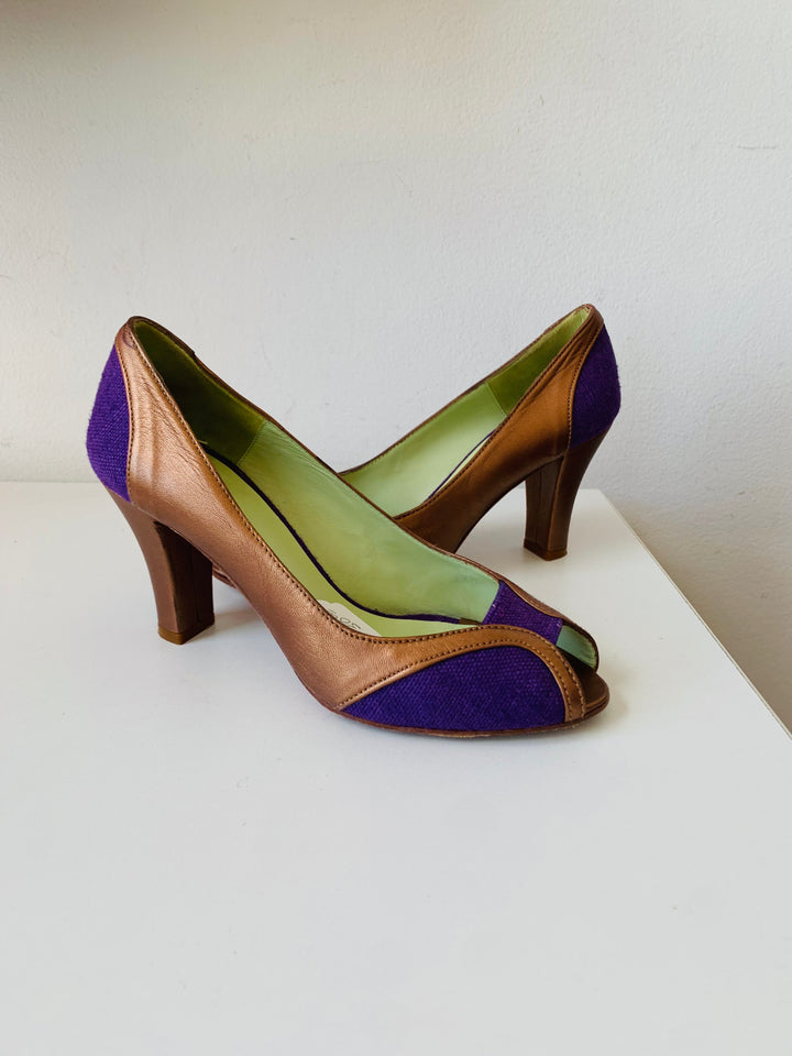 Coclico Selena Violette Peep Toe Pumps Size 37.5
