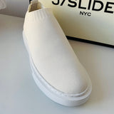 J/Slides NYC White Daphnie Slip On Platform Sneaker Size 6.5