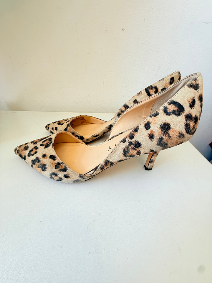 Sole Society Leopard Print D’ Orsay Kitten Heel Pumps Size 9