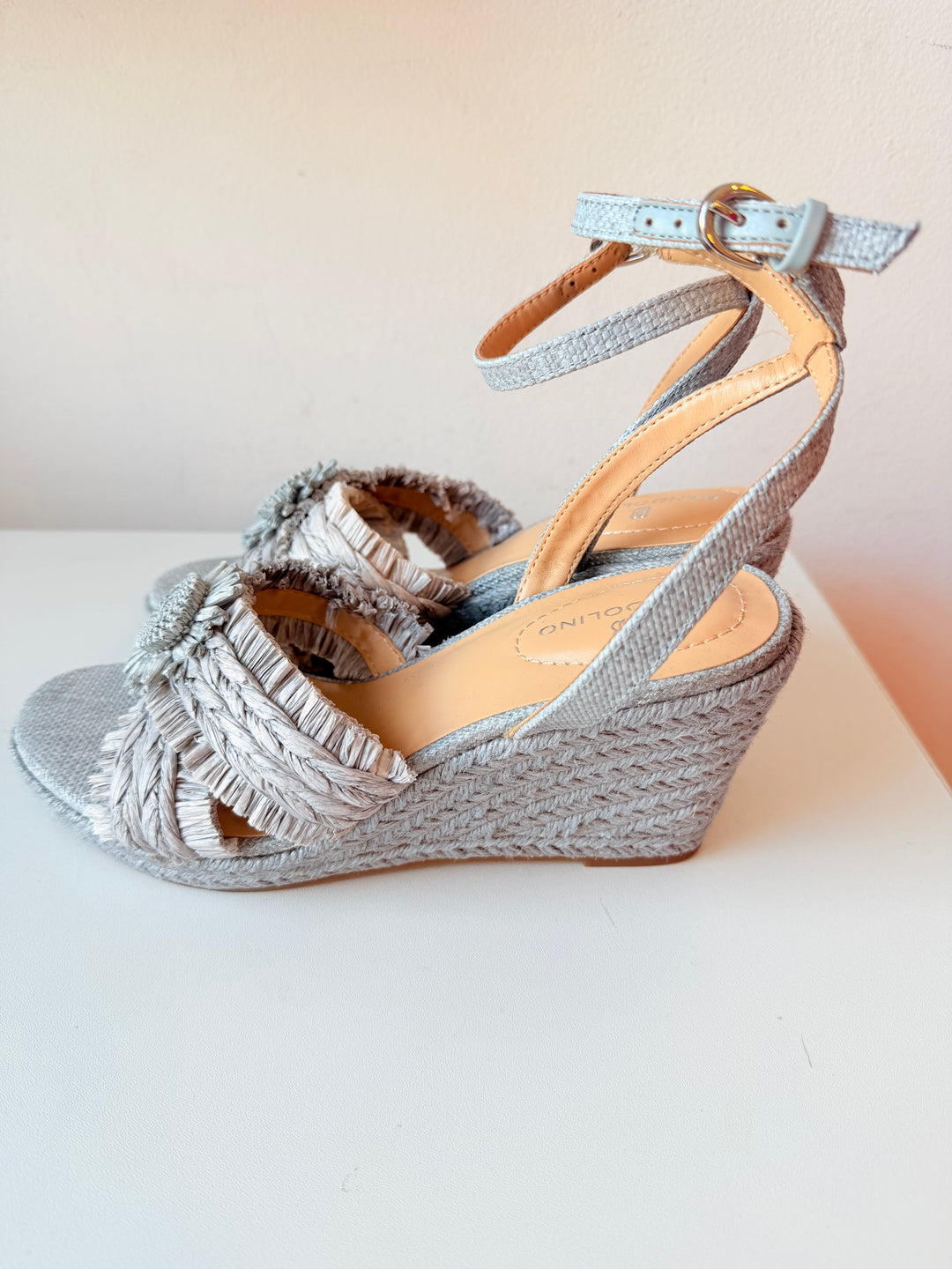 Bandolino Women’s Krista Espadrille Sandal In Bennette Blue Size 7.5 New