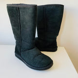 UGG Classic Tall Black Suede and Sheepskin Boots Women’s Size 7