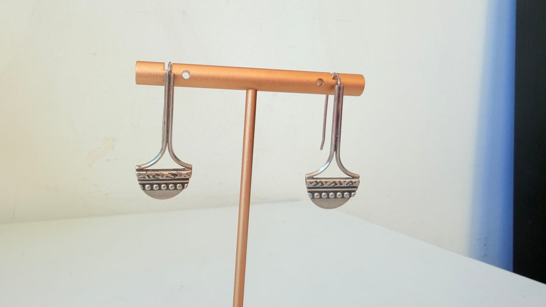 Sterling Silver Nordic Drop Pierced Earrings
