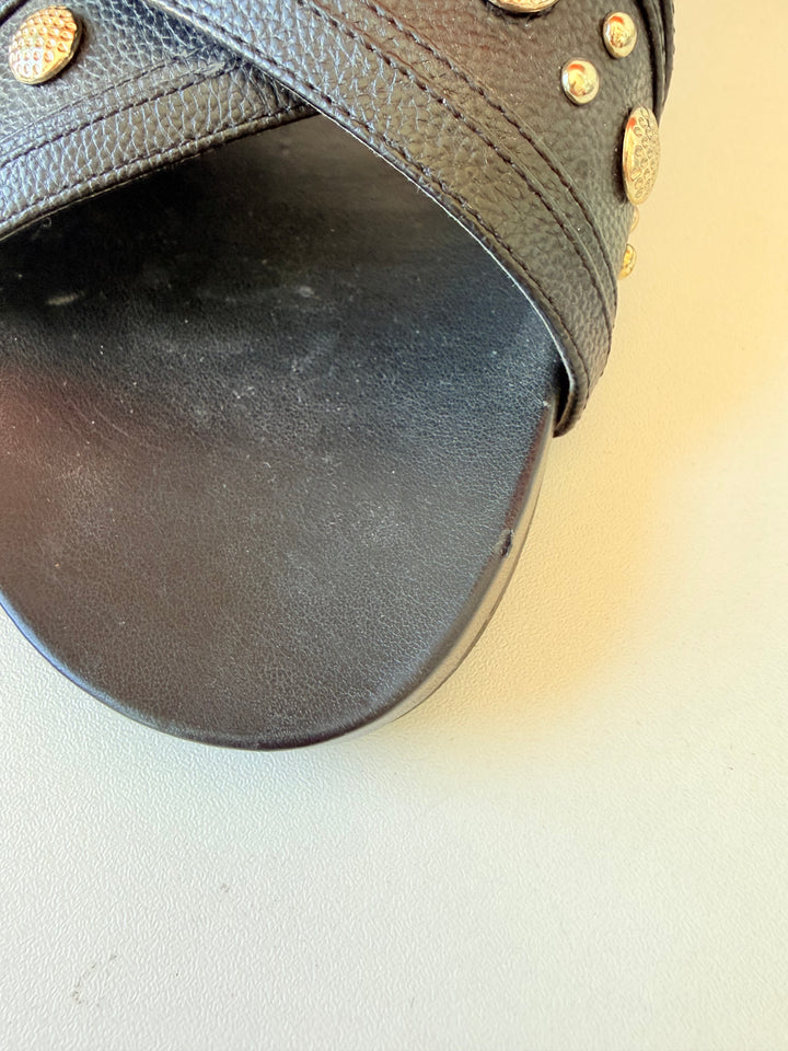 Rebecca Minkoff Tori Leather Slides In Black Size 8.5