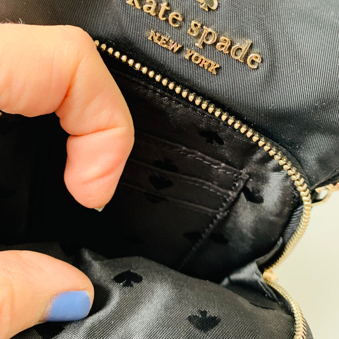 Kate Spade Chelsea Dual Crossbody Phone Nylon Handbag in Black