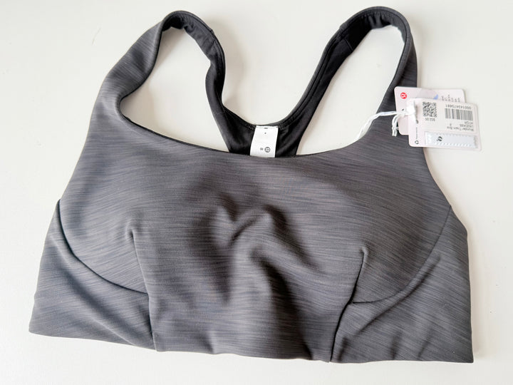 Lulu Lemon Wondertrain Bra In Grey Size 8 NWT