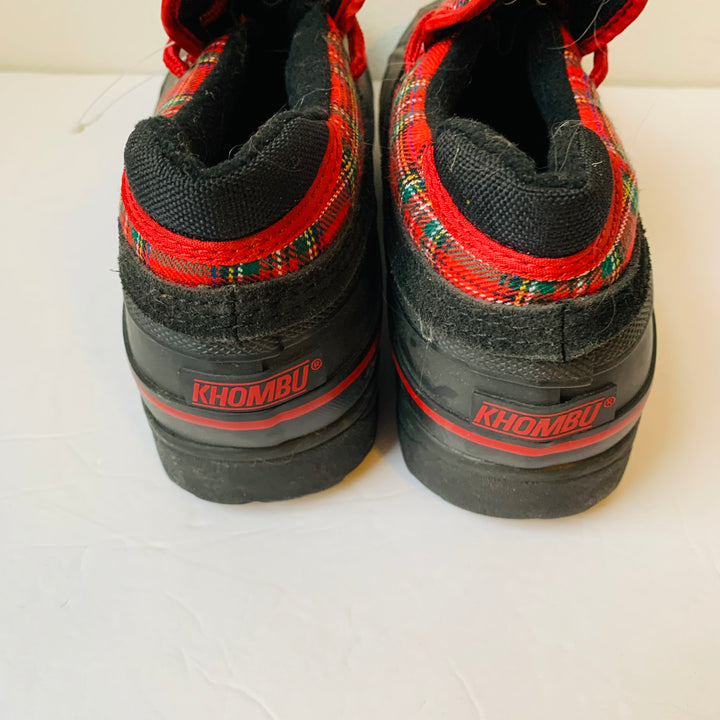 Khombu Plaid Splash Water Resistant Low Boot/Shoe Size 8 Women’s