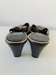 Stuart Weitzman Flex Blamic Heeled Metallic Mule Size 8.5