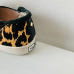 Kate Spade Lilly Ruffle Trim Leopard Print Cheetah Slip On Loafer Sneakers Size 6.5