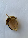 Acorn Brooch in Gold Tone